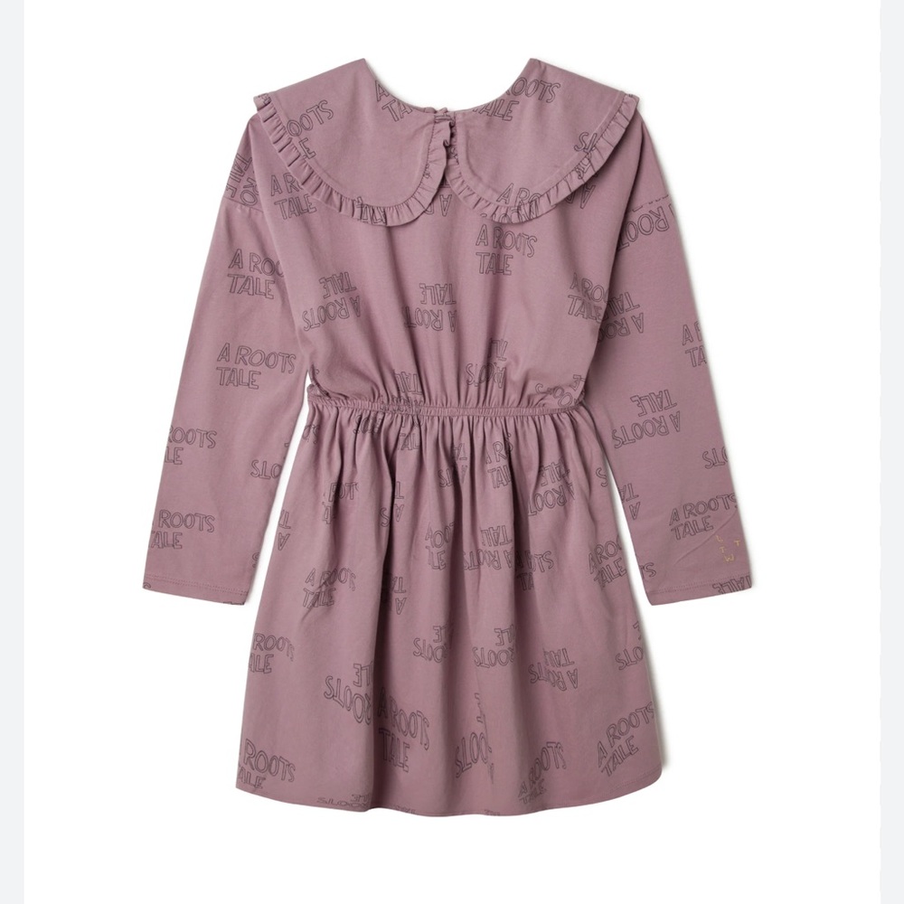 Letter to the world Charming mauve Kids Dress with Ruffled Collar